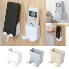 Wall Mounted Mobile Phone Bracket Remote Control Holder No Drilling Phone Charging Support Cellphone Holder Home storage rack